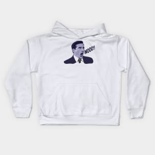 Michael Scott Yelling No! Kids Hoodie